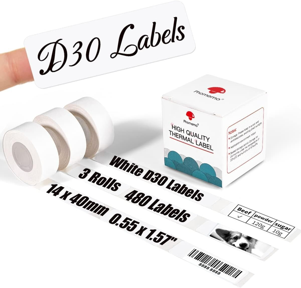 Phomemo D30 Label Maker Machine Bluetooth Small Label Printer Thermal Printer UK