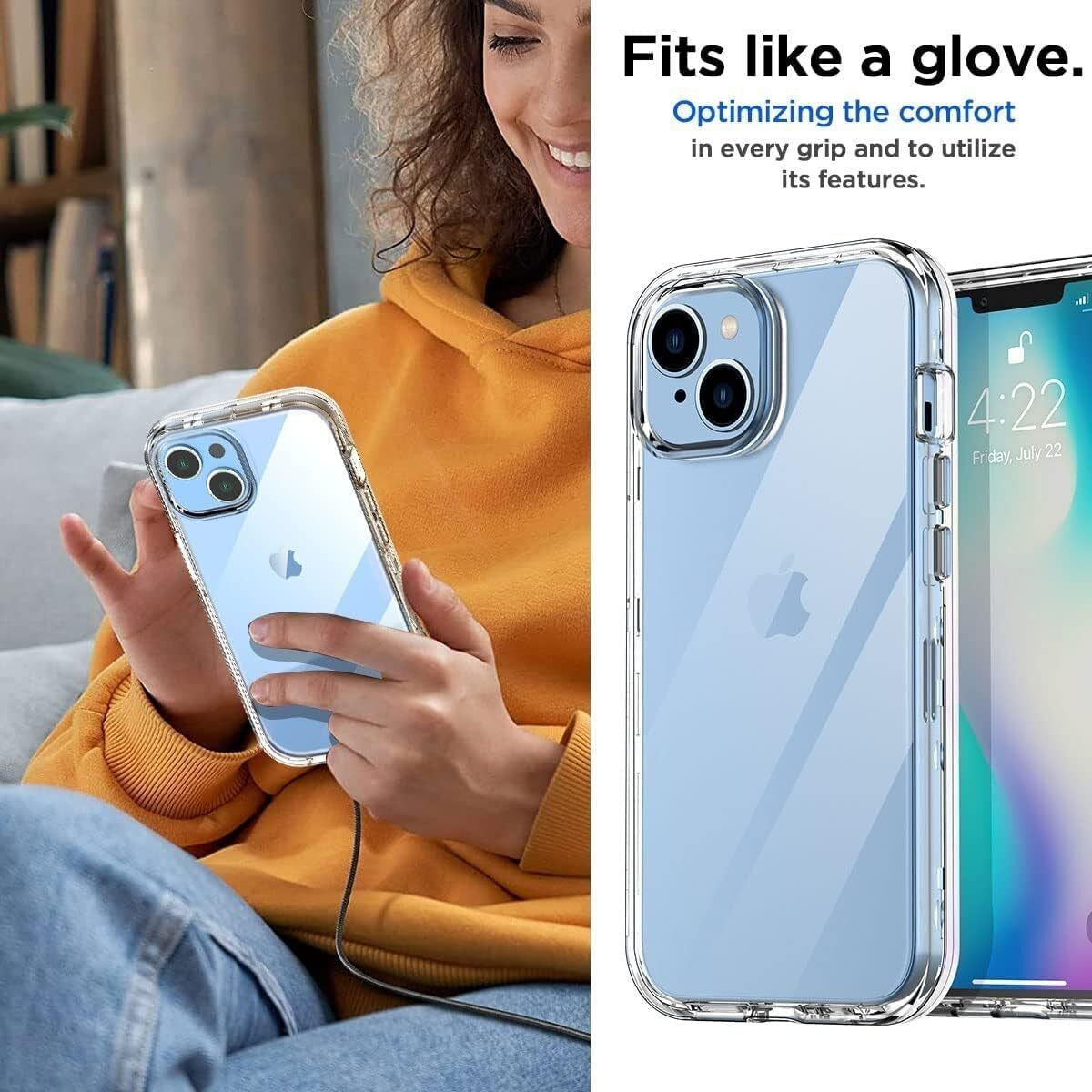 Clear 360 Full Body Case for Iphone 17 16 15 14 13 12 11 Pro Max XR XS 7 8 SE 4