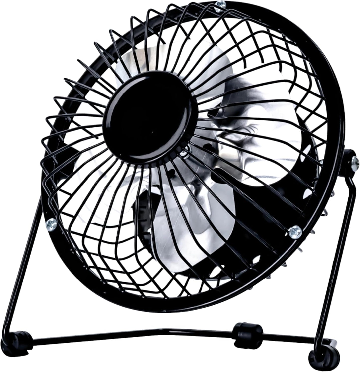 4 Inch USB Desk Fan, Mini Portable Personal Cooling Fan with Single Speed for Office, Laptop & Travel Use, Black (SUSBBLKWFAN1PKB4)
