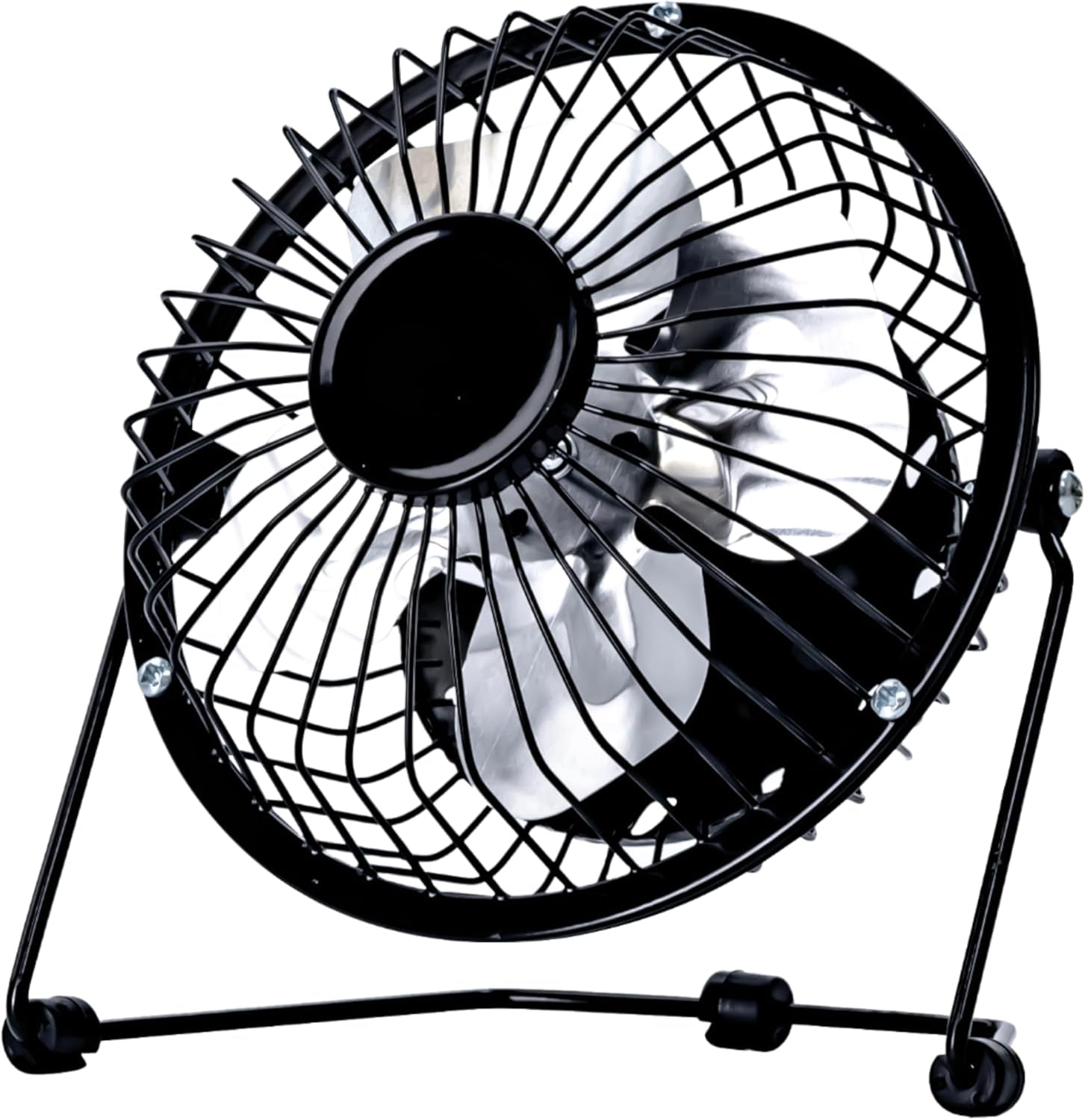 4 Inch USB Desk Fan, Mini Portable Personal Cooling Fan with Single Speed for Office, Laptop & Travel Use, Black (SUSBBLKWFAN1PKB4)