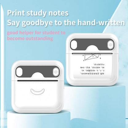 Thermal Mini Printer, Portable Inkless BT 4.0 Wireless Pocket Handheld Photo Printer, with USB Cable, for Office Home Students Children